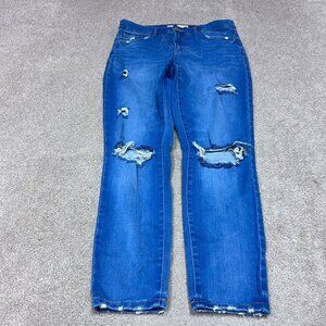 Garage Jeans Women’s Blue Retro High Waist Distressed Pockets Size 9